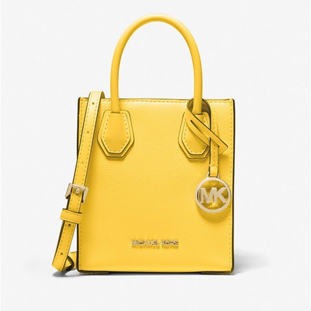 Michael Kors Mercer Daffodil Crossbody Small Leather Purse